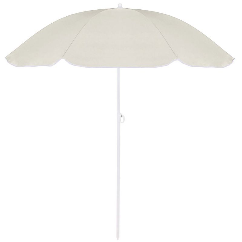 Parasol ogrodowy Springos składany parasol plażowy, z regulacją wysokości, beżowy 1 szt.