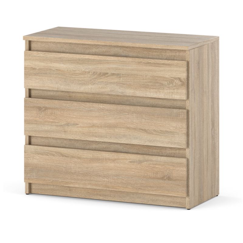 Komoda Hurtownia-Mebli Szuflady 3 Hugo 3SZ 80cm Dąb Sonoma Dąb Sonoma 80x33.5x71 cm 1szt.