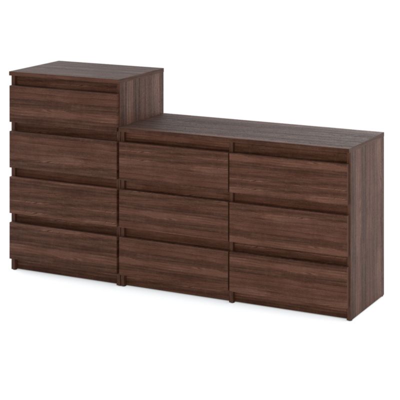 Komoda Hurtownia-Mebli Szuflady 10 Zestaw komód Hugo 64 160cm Dąb Wenge Dąb Wenge 160x33.5x92.5 cm 1szt.