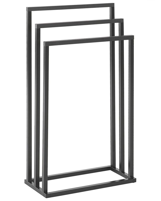 Stojak na ręczniki Charras Metal Ciemne drewno 1 szt.