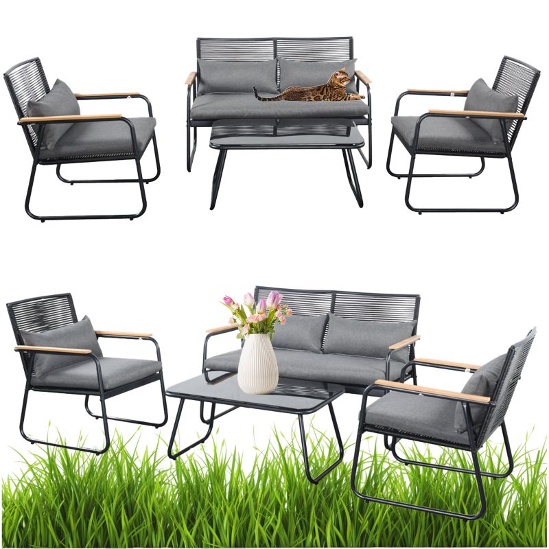 Zestaw mebli ogrodowych Meven Cuba, sofa, stolik, 2 fotele 1 kpl