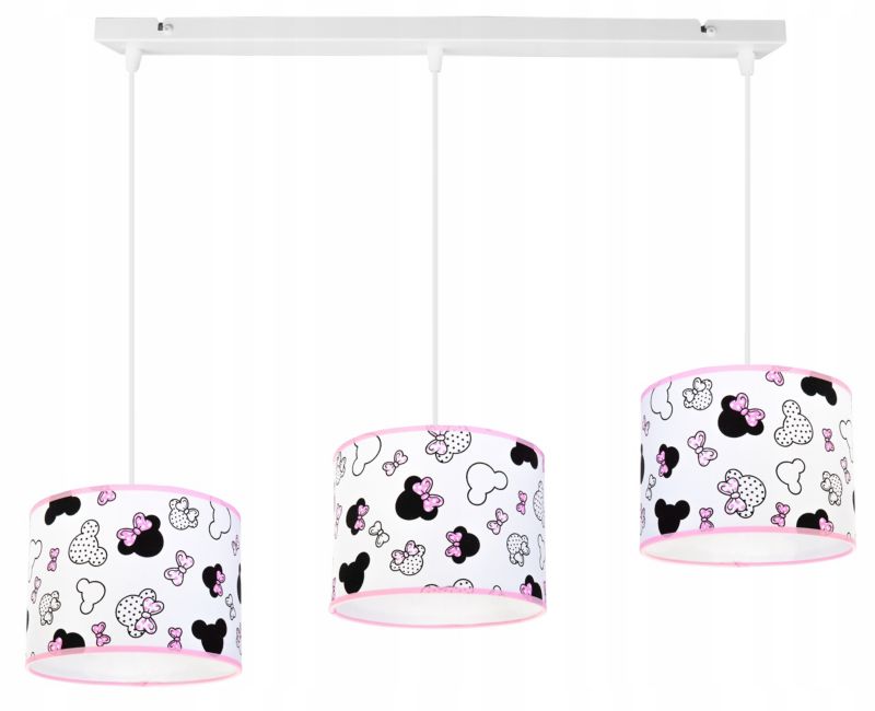 Lampa sufitowa wisząca dziecięca Light Home LH Minnie 3x E27 60W różowy 1szt
