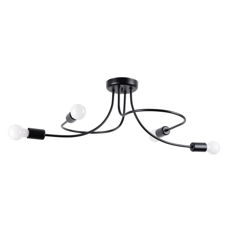 Żyrandol Sollux Lighting LEVAR 4 czarny 1 szt.