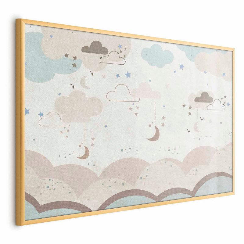 Plakat Artgeist Bajkowa noc 60x40 cm z ramą złotą 1 szt