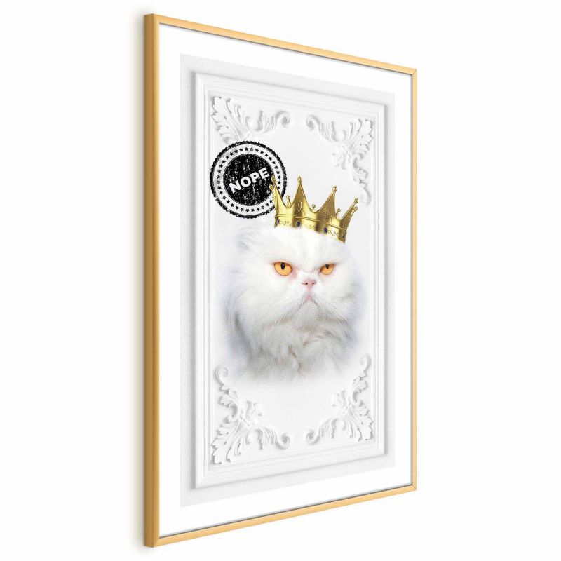 Plakat Artgeist Król kot 40x60 cm z ramą złotą 1 szt