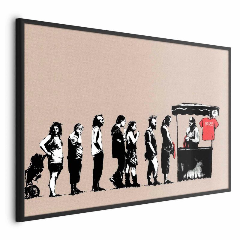 Plakat Artgeist Zniszczyć kapitalizm 90x60 cm z ramą czarną 1 szt