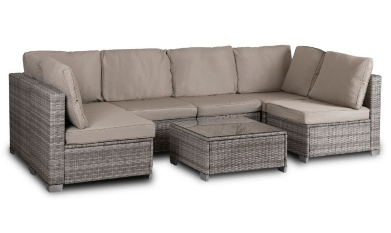 Meble Ogrodowe COLUMBUS Mebel Elite Kanapa Sofa Fotel Stolik Ława Na Taras Ogród 1 kpl