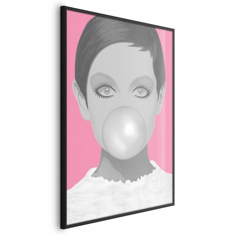 Plakat Artgeist Guma balonowa 21x30 cm z ramą czarną 1 szt