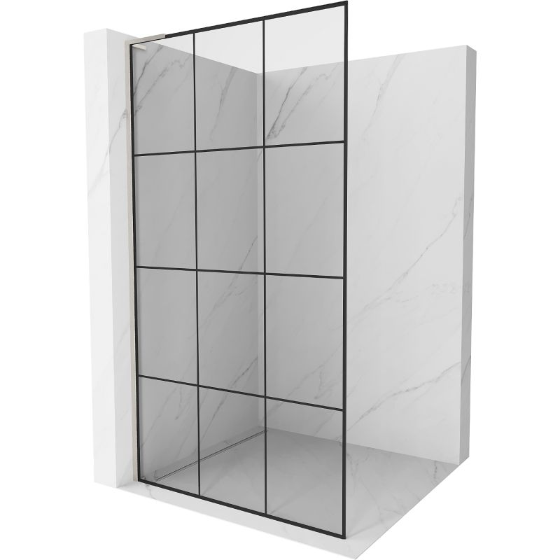 Ścianka prysznicowa Mexen Kioto L czarny wzór 110x200 cm 800-110-103-97-77 1 szt.