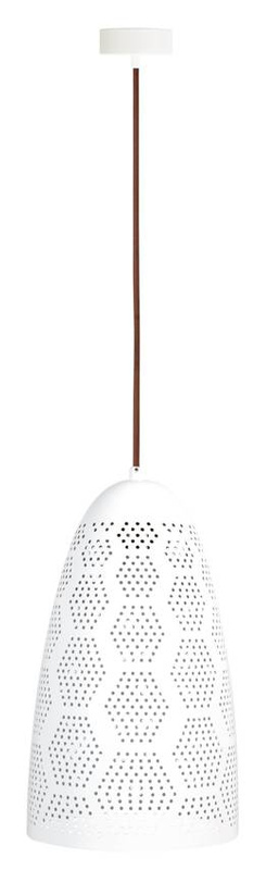 Lampa sufitowa wisząca 1X60W E27 ażurowy biały BENE