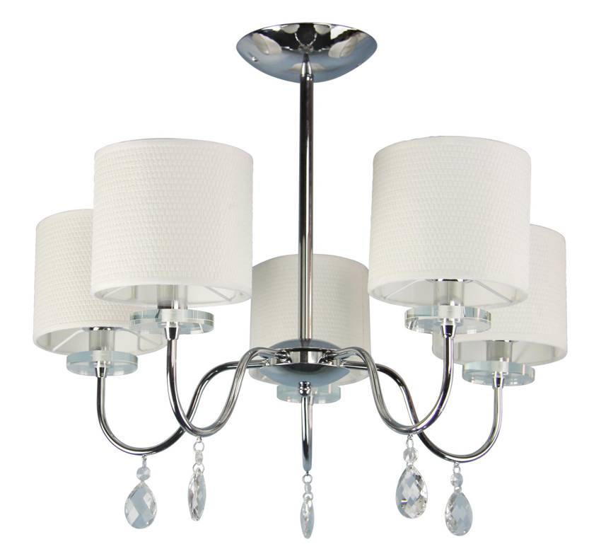 Lampa sufitowa wisząca chromowa żyrandol 5x40W Estera
