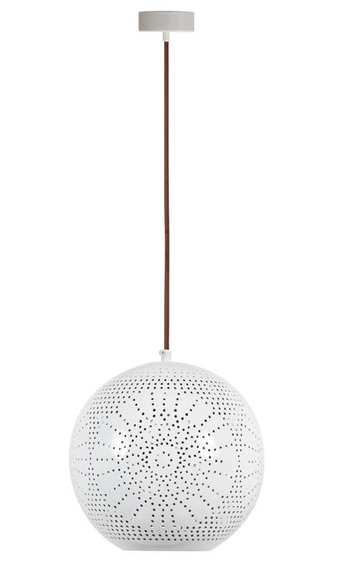 Lampa sufitowa wisząca 60W E27 ażurowy biały BENE