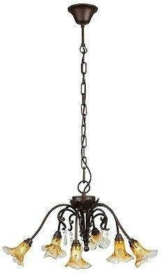 Lampa sufitowa wisząca 3+3x40W G9 patyna Corsa