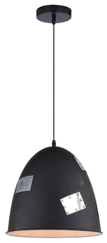 Lampa sufitowa wisząca 1X60W E27 czarny + chrom PATCH