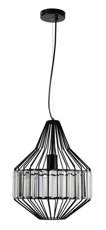 LAMPA SUFITOWA WISZĄCA ALVARO 1xE27 CZARNY