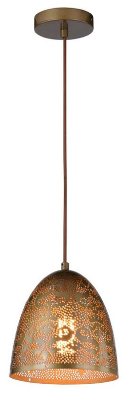 LAMPA SUFITOWA WISZĄCA SFINKS STOŻEK E27 AŻUROWY PATYNA
