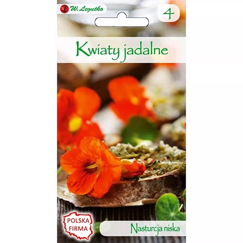 1 szt, Nasturcja Kwiaty jadalne - Nasiona: Ilość w opakowaniu: 5 g