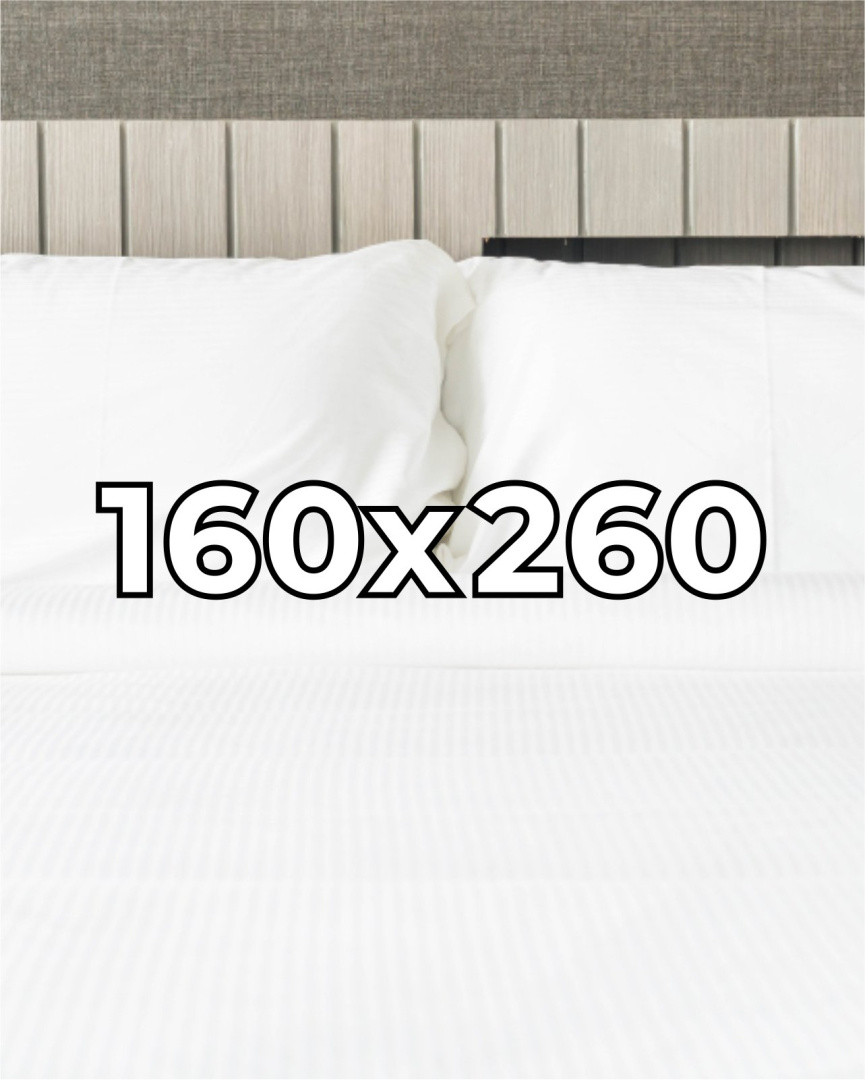 Prześcieradło hotelowe Adamaszek 160x260 cm, 100% bawełna 145 g