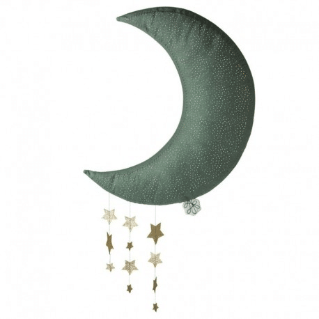 Dekoracja ścienna Sparkle Moon GREY with Stars 45 cm BBTB