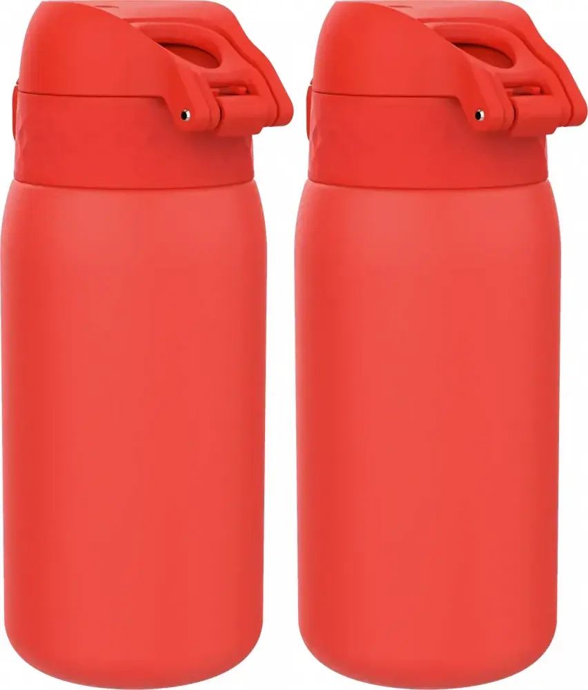 2x Bidon ION8 Red, stal nierdzewna, 400ml, czerwony