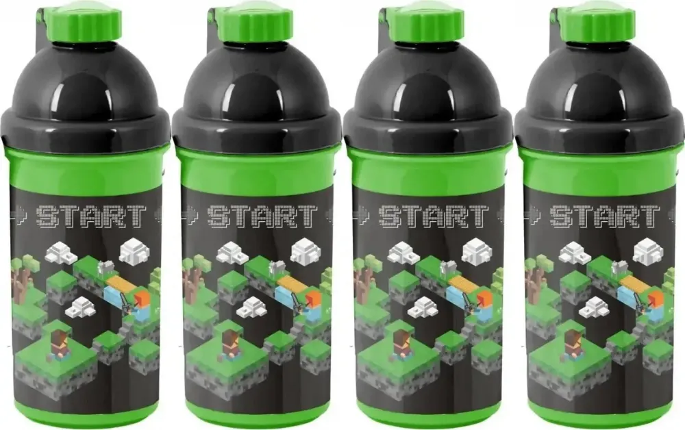 4x Bidon na wodę Paso Minecraft, 500ml