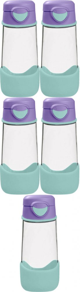 5x Bidon na wodę B.Box, z ustnikiem, tritan, 450 ml, Lilac Pop