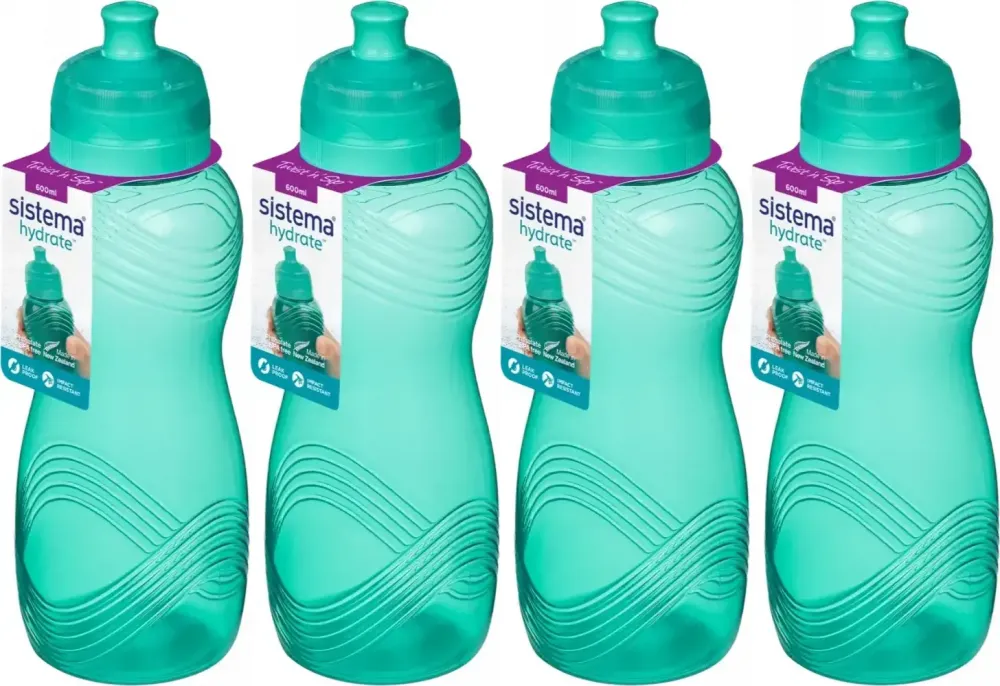 4x Bidon Sistema Wave, 600ml, mix kolorów