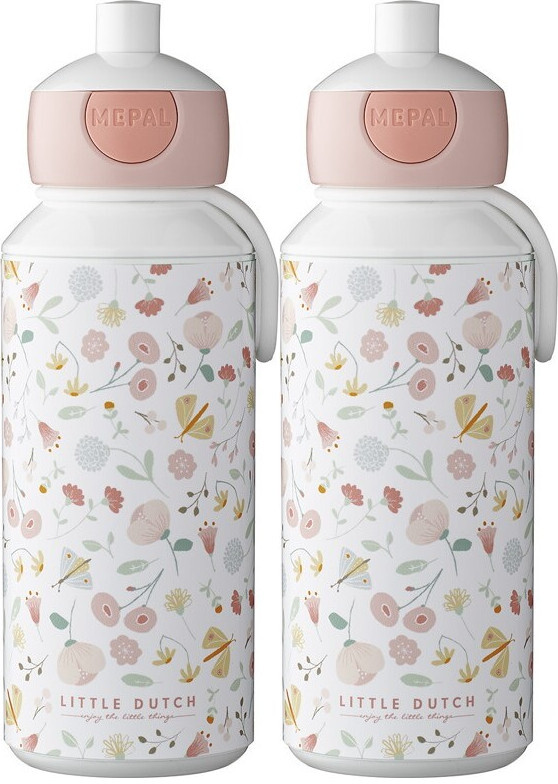2x Bidon Mepal Pop-up Campus, flowers & butterflies, 400ml