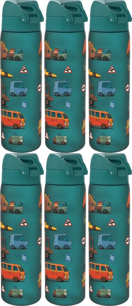 6x Bidon ION8 Automobile, recyclon/tritan, 500ml, zielony