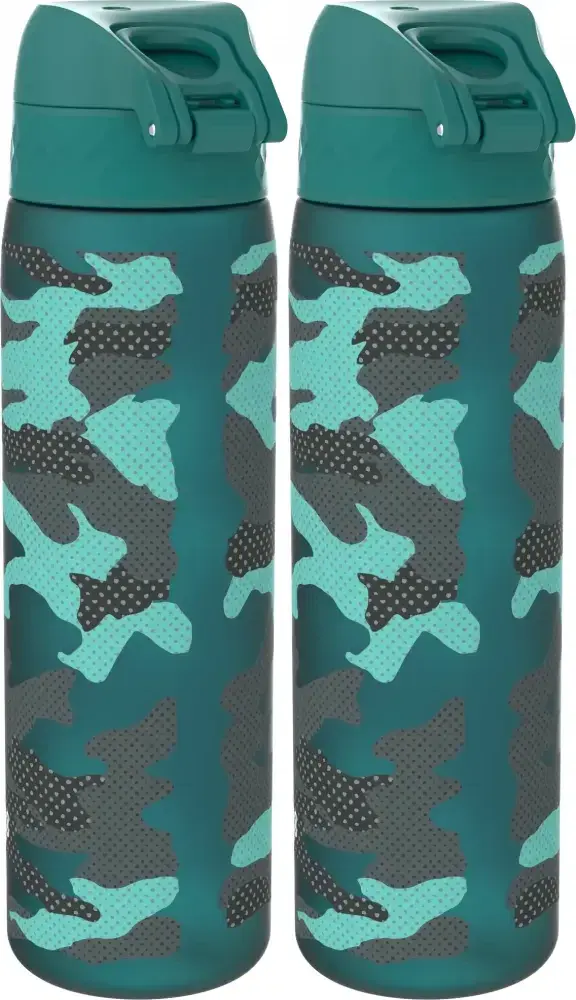 2x Bidon ION8 Camouflage, recyclon/tritan, 500ml, zielony