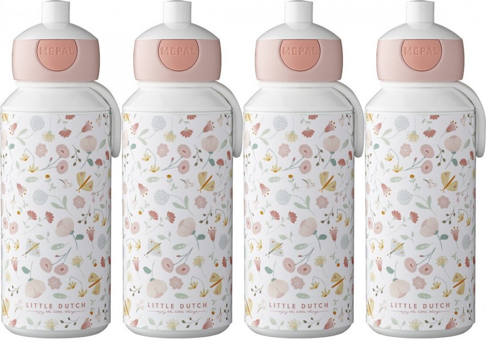 4x Bidon Mepal Pop-up Campus, flowers & butterflies, 400ml