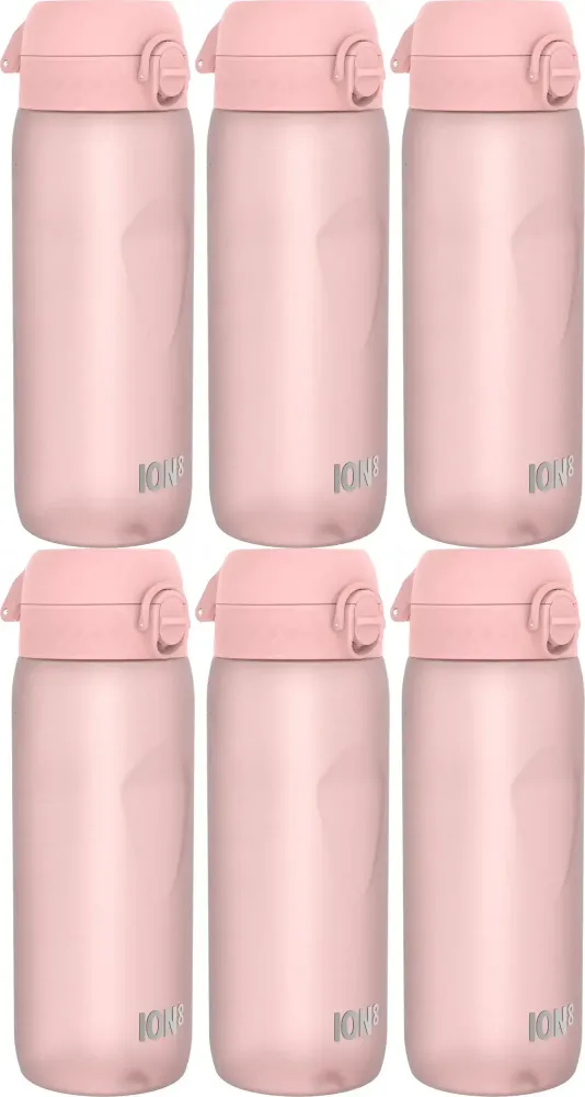 6x Bidon ION8 Rose Quartz, recyclon/tritan, 750ml, różowy