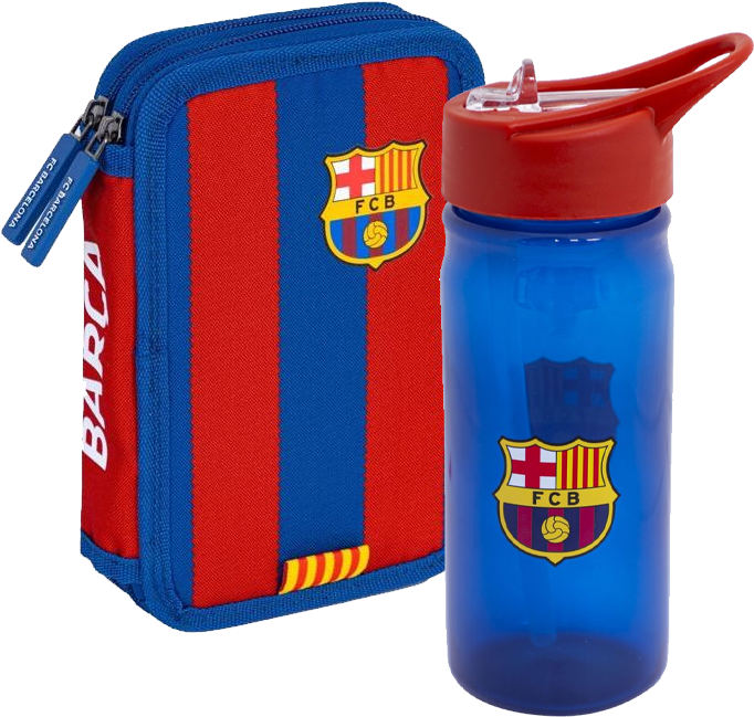 Zestaw: Piórnik + bidon na wodę Astra FC Barcelona