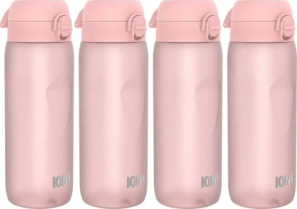 4x Bidon ION8 Rose Quartz, recyclon/tritan, 750ml, różowy