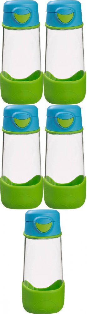 5x Bidon na wodę B.Box, z ustnikiem, tritan, 450 ml, Ocean Breeze