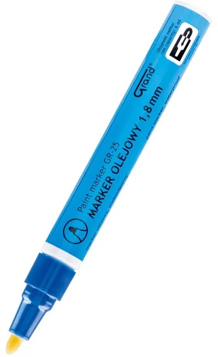 Marker olejowy Grand, GR-25, okrągła, 1.8mm, niebieski