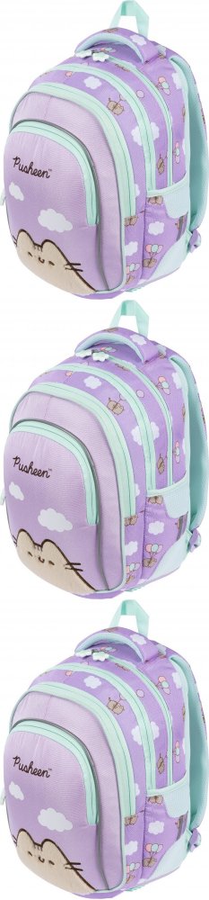 3x Plecak Pusheen Violet BPL58, czterokomorowy, 22l, 40x28x18cm