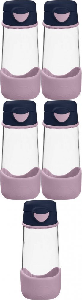 5x Bidon na wodę B.Box, z ustnikiem, tritan, 450 ml, Indigo Rose