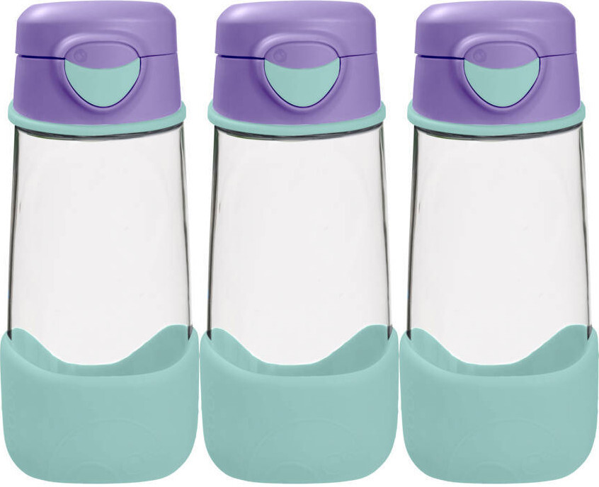 3x Bidon na wodę B.Box, z ustnikiem, tritan, 450 ml, Lilac Pop
