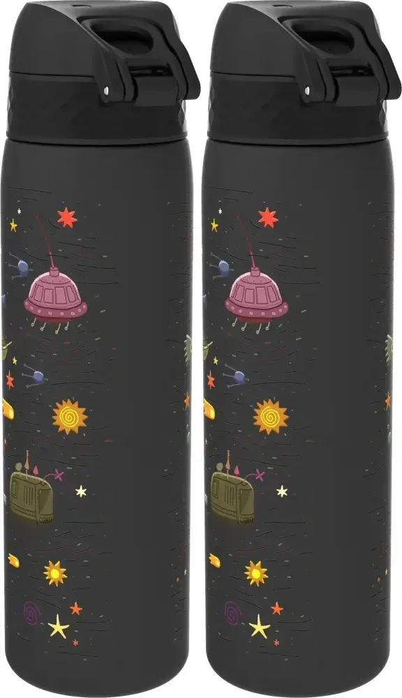 2x Bidon ION8 Spaceships, recyclon/tritan, 500ml, czarny