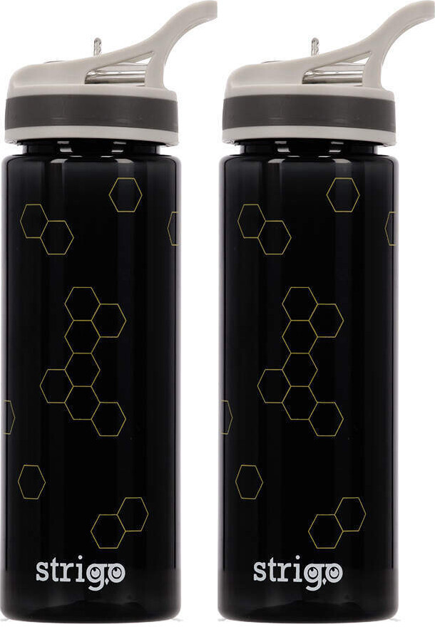 2x Bidon Strigo Plastry Miodu, 600ml, czarny