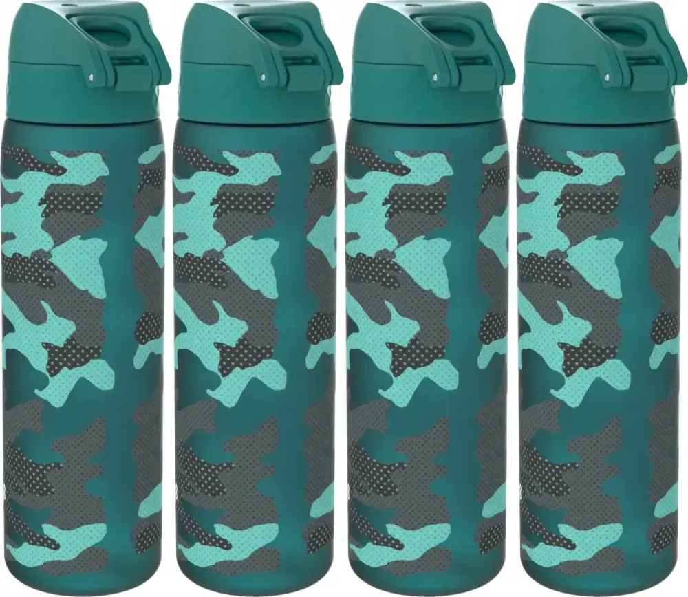 4x Bidon ION8 Camouflage, recyclon/tritan, 500ml, zielony