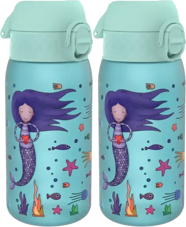 2x Bidon ION8 Mermaids, recyclon/tritan, 350ml, zielony