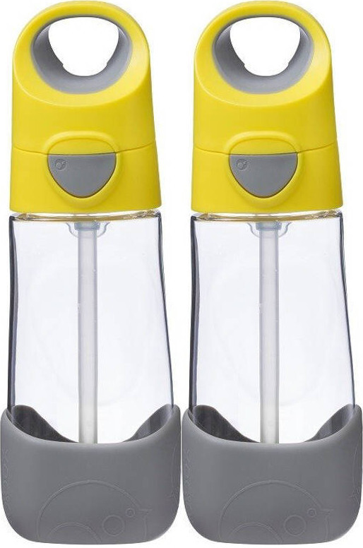2x Bidon na wodę B.Box, ze słomką, tritan, 450ml, Lemon Sherbet