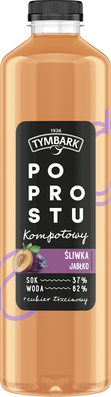 Napój Tymbark Po prostu Kompotowy, śliwka/jabłko, butelka PET, 1.25l