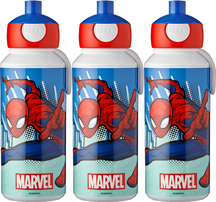 3x Bidon Mepal Pop-up Campus, spiderman, 400ml