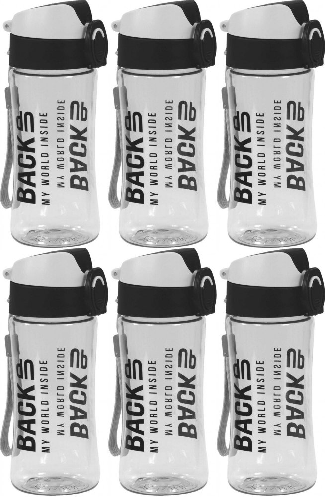 6x Bidon BackUP 6, model A 56, 400ml, szary