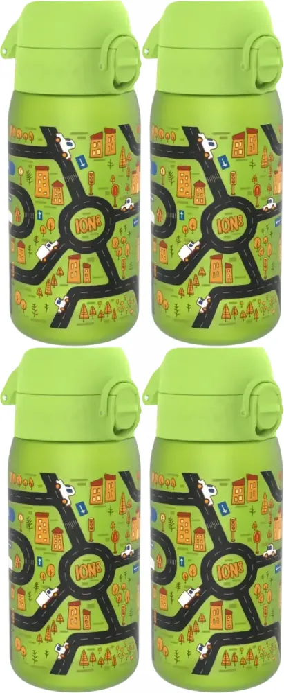 4x Bidon ION8 Cars, recyclon/tritan, 350ml zielony