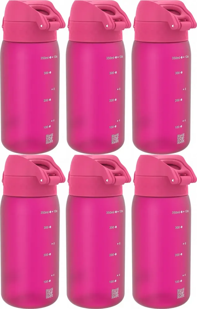6x Bidon ION8, recyclon/tritan, 350ml, różowy