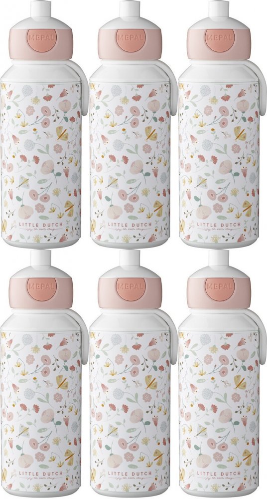6x Bidon Mepal Pop-up Campus, flowers & butterflies, 400ml